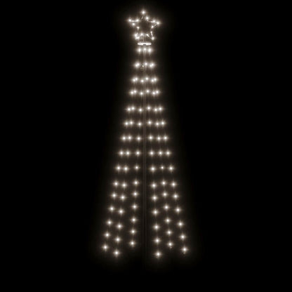 Vidaxl Árbol De Navidad Cónico 108 Led Blanco Frío 70x180 Cm_3