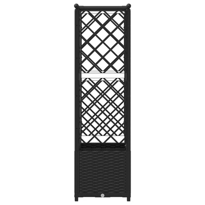 Cama Elevada Con Trellis Y Techo Negro 124 X 40 X 136 Cm Pp_3
