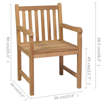 Vidaxl Sillas De Jardín 8 Uds Madera Maciza De Teca Cojines Negro_2