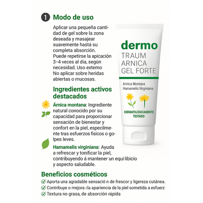 Gel De Árnica Forte 75 Ml – Arnica Montana + Hamamelis – Gel Para Golpes, Dolor Muscular, Contusiones_1