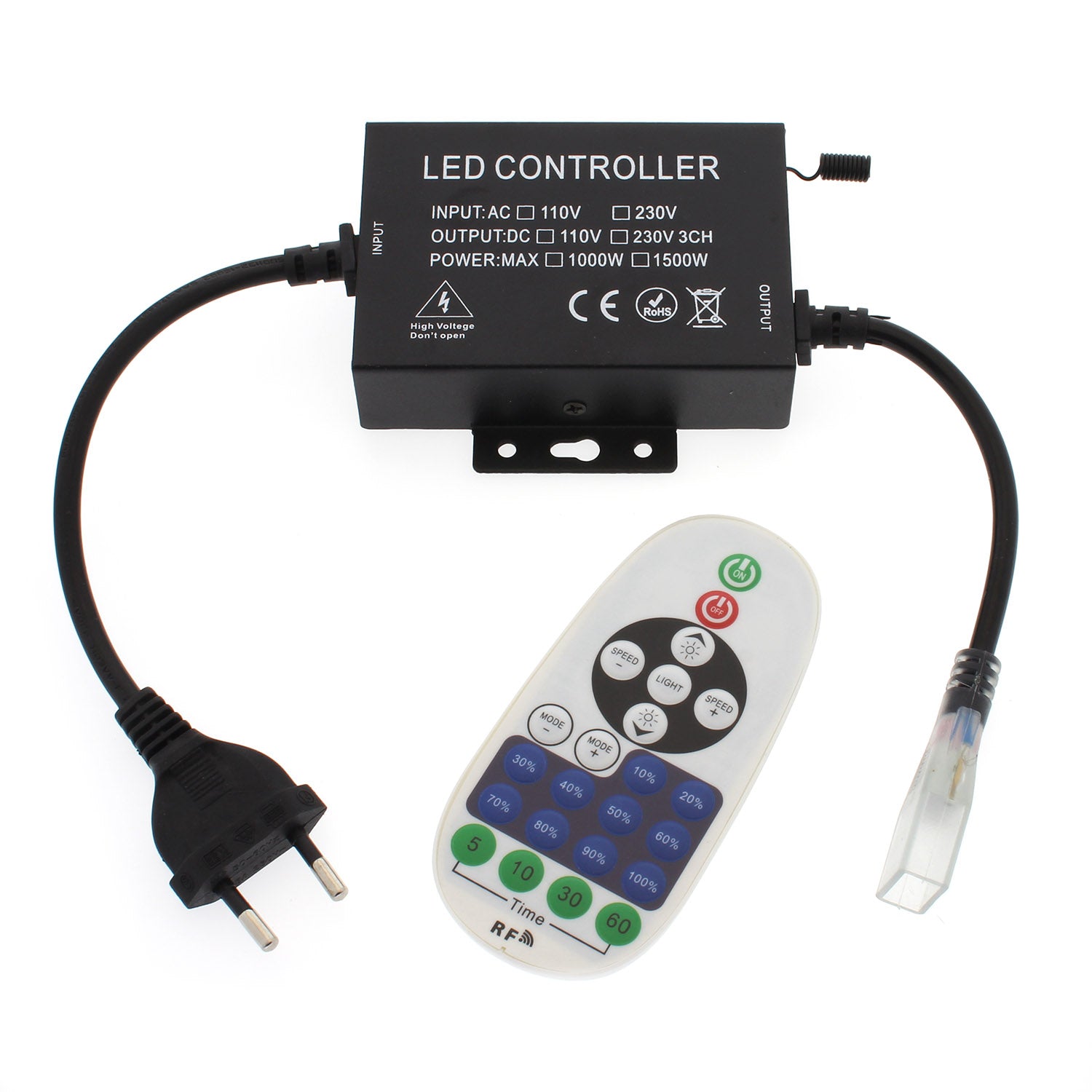 Controlador Dimmer Rf Tira Led 220v Monocolor 1500w, Ip65_1