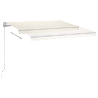 Toldo Retráctil Manual Con Led Crema 450x300 Cm_5