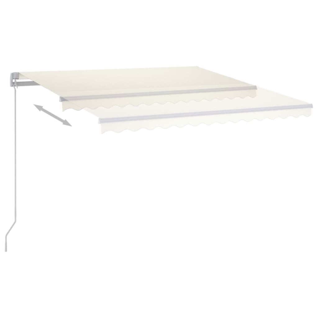 Toldo Retráctil Manual Con Led Crema 450x350 Cm_2