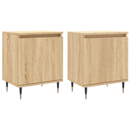 Mesitas Noche 2 Uds Madera Ingeniería Roble Sonoma 40x30x50 Cm_0