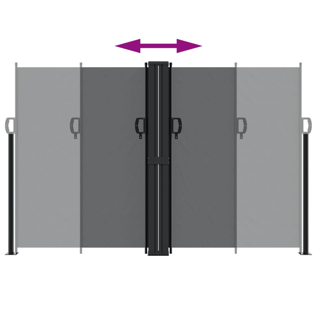 Toldo Lateral Retráctil Negro 160x1000 Cm_3