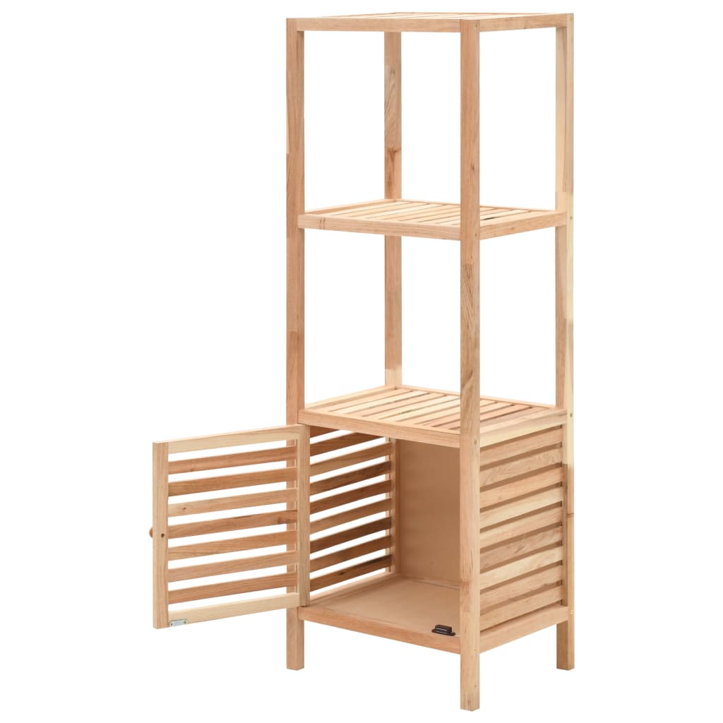 Mueble De Almacenaje Baño Madera Maciza Nogal 39,5x35,5x123 Cm_3