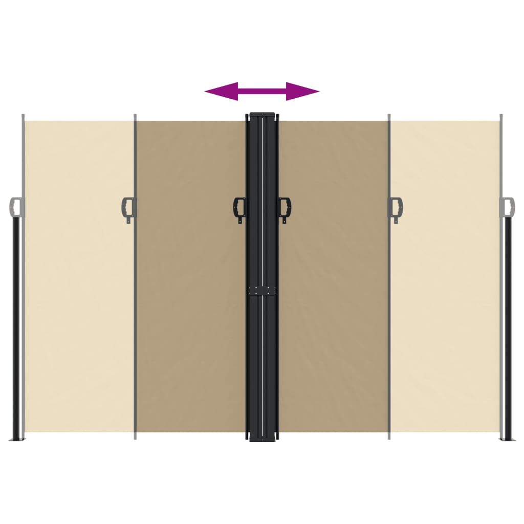 Vidaxl Toldo Lateral Retráctil Beige 220x1000 Cm_4