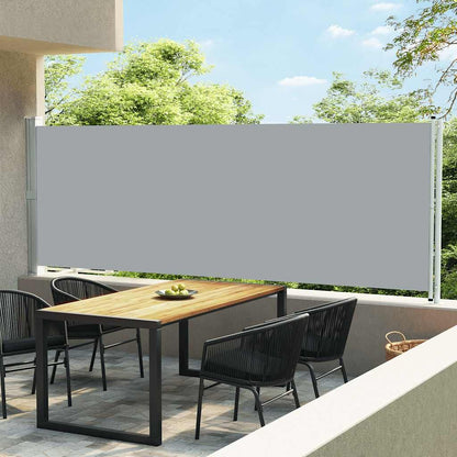 Vidaxl Toldo Lateral Retráctil Para Patio Gris 600x160 Cm_1