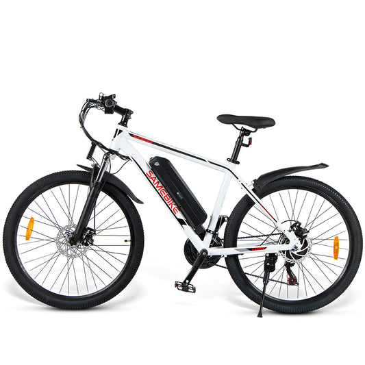 Bicicleta Eléctrica De Montaña Samebike Sy26 350w-36v-10ah (360wh) - Rueda 26 Color Blanco_0