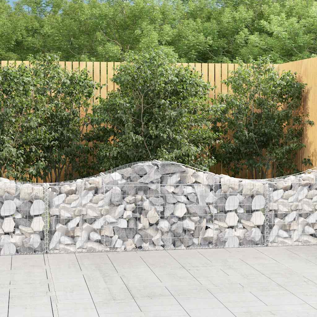 Cestas Gaviones 3 Uds Forma De Arco Hierro 200x30x60/80 Cm_1