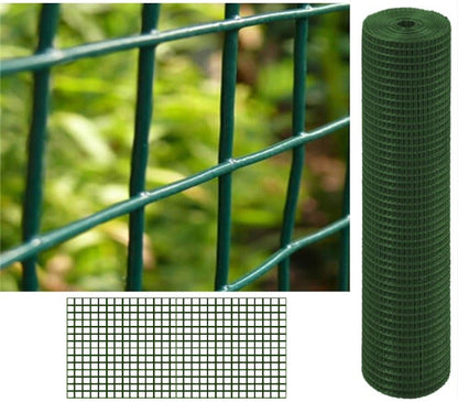 Malla Metalica Plastificada| Reticula 6x6mm| Composición 80% Acero Galvanizado/20% Pvc|malla Para Cercos 1x25m_1