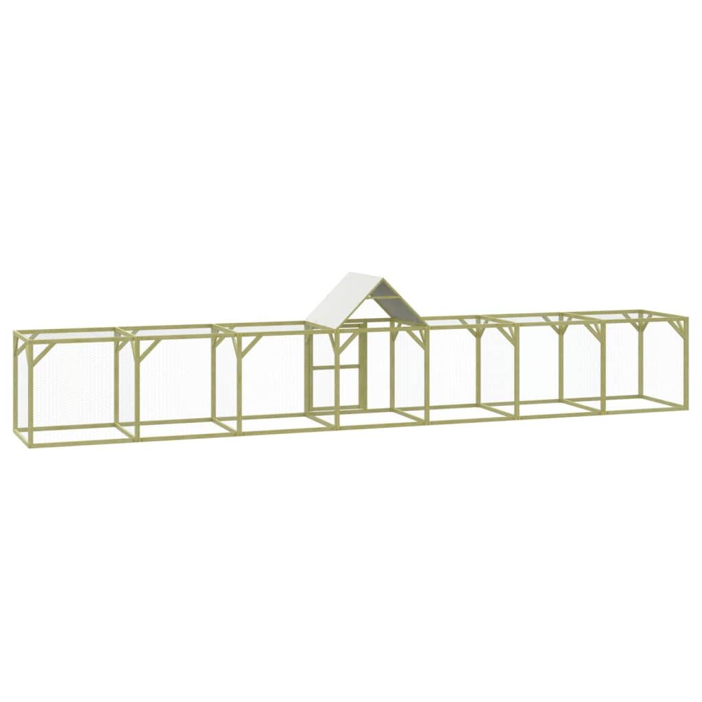 Vidaxl Gallinero Madera Maciza De Pino Impregnada 700x100x150 Cm_4