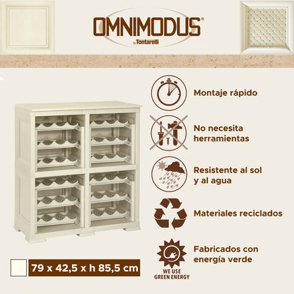 4 Estantería De Almacenamiento Modular Con Rejilla Para 48 Botellas Gris_1