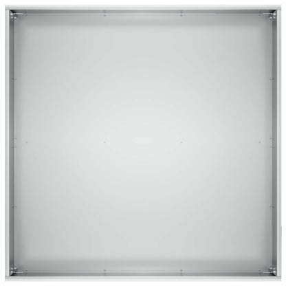 Macetero De Jardín Plateado 60 X 60 X 30 Cm Acero Galvanizado_3