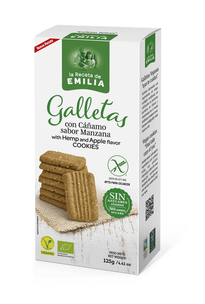 Galletas Con Cañamo Sabor Manzana sin Azucares Añadidos 125 Gr._0