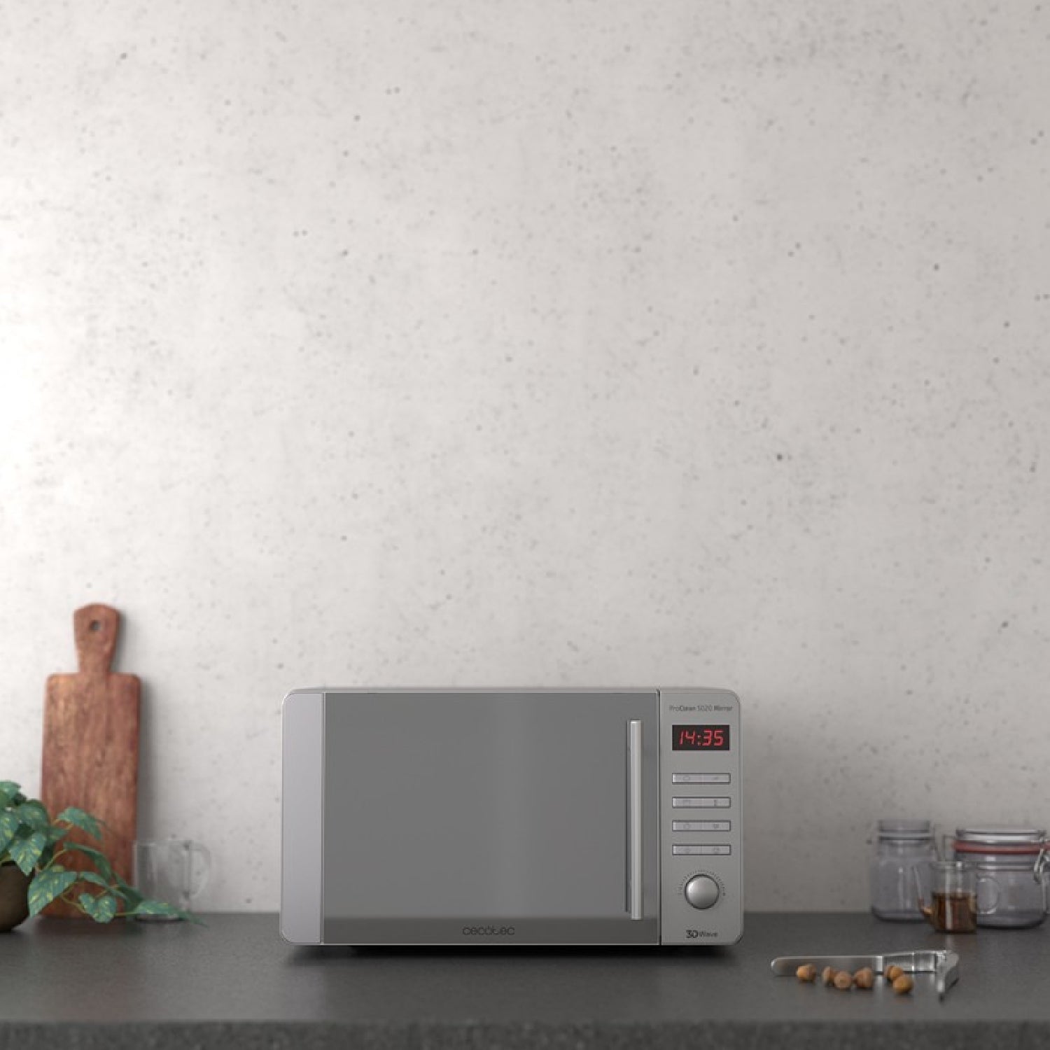 Microondas Proclean 5020 Mirror. 700 W, Capacidad 20 L, Revestimiento Ready2clean Para Mejor Limpieza, Tecnología 3dwave, Diseño Efecto Espejo, Tira_1