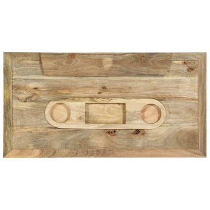 Mesa De Centro Estilo Cassette Madera Maciza Mango 100x52x45 Cm_4