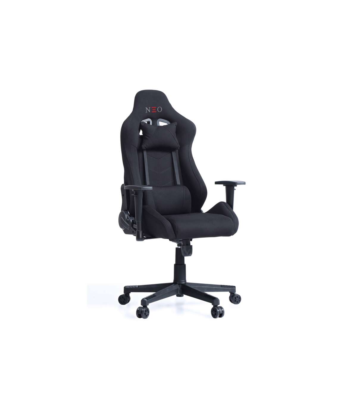 Sillon Giratorio Elevable Gamer Neo Pro Tapizado En Tejido Negro, 124-134 Cm(alto)70 Cm(an_0