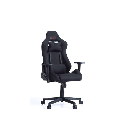 Sillon Giratorio Elevable Gamer Neo Pro Tapizado En Tejido Negro, 124-134 Cm(alto)70 Cm(an_0