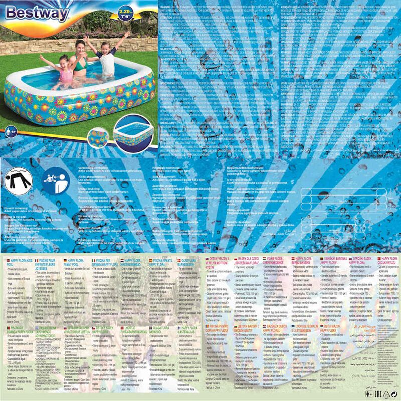 Bestway Piscina Hinchable Infantil Azul 229x152x56 Cm_5