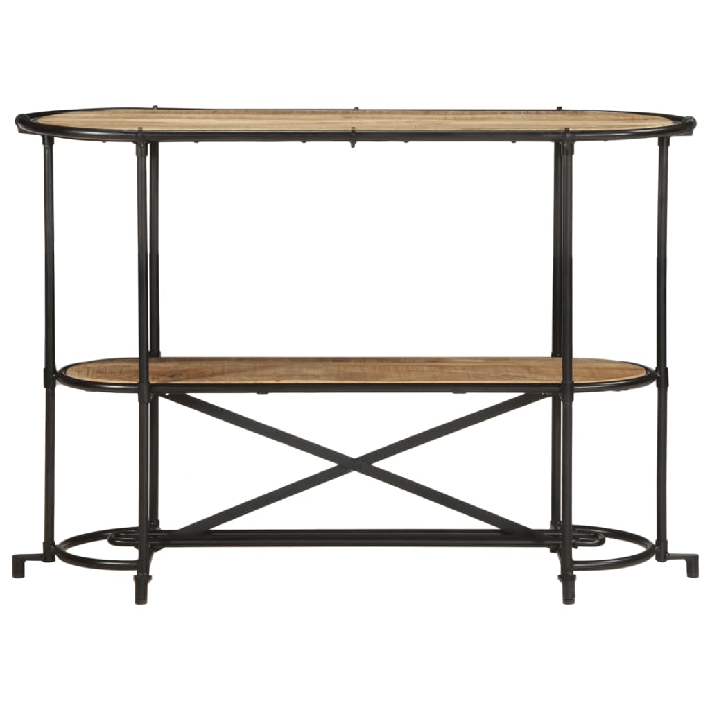 Mesa Consola Madera Maciza De Mango Rugosa 110x42x76 Cm_2