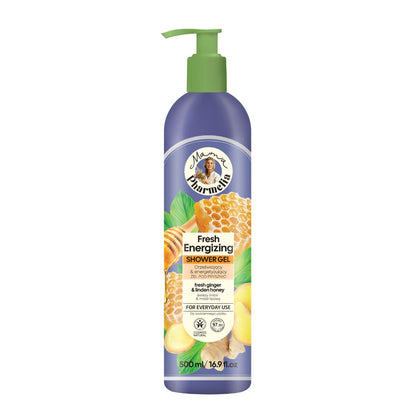 Gel de Ducha Energizante con Jengibre Y Miel de Tilo, Mama Pharmelia, 500ml