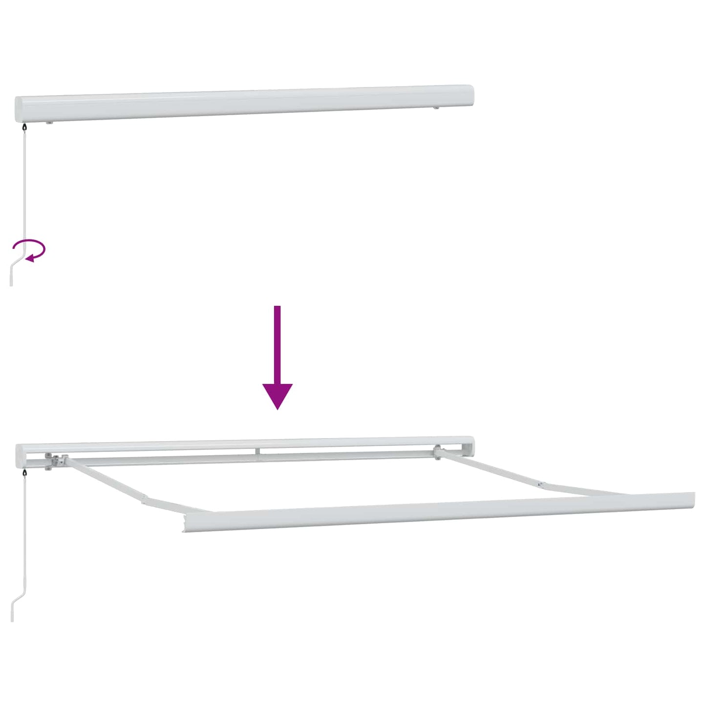 Toldo Retráctil Rojo 300 X 250 Cm Lona Y Aluminio_4