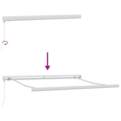 Toldo Retráctil Negro 350 X 250 Cm Lona Y Aluminio_4