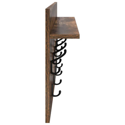 Perchero De Pared Con Estante Roble Ahumado 80 X 40 X 12 Cm_5
