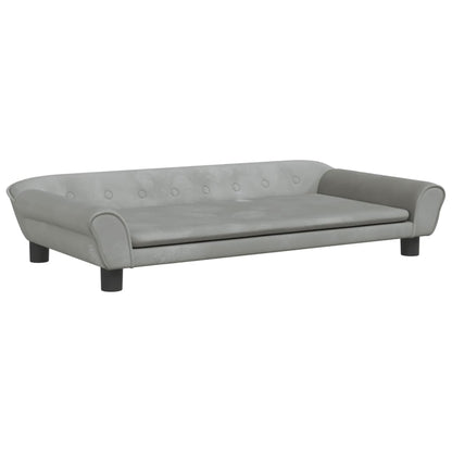 Cama Para Perros De Terciopelo Gris Claro 100x50x21 Cm / Vetonek_1
