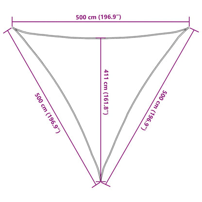 Vidaxl Toldo De Vela Triangular Hdpe Azul 160 G/m² 5x5x5 M_2