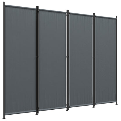 Outsunny Biombo Separador De Ambientes De 4 Paneles Plegable 223x170 Cm Gris_0