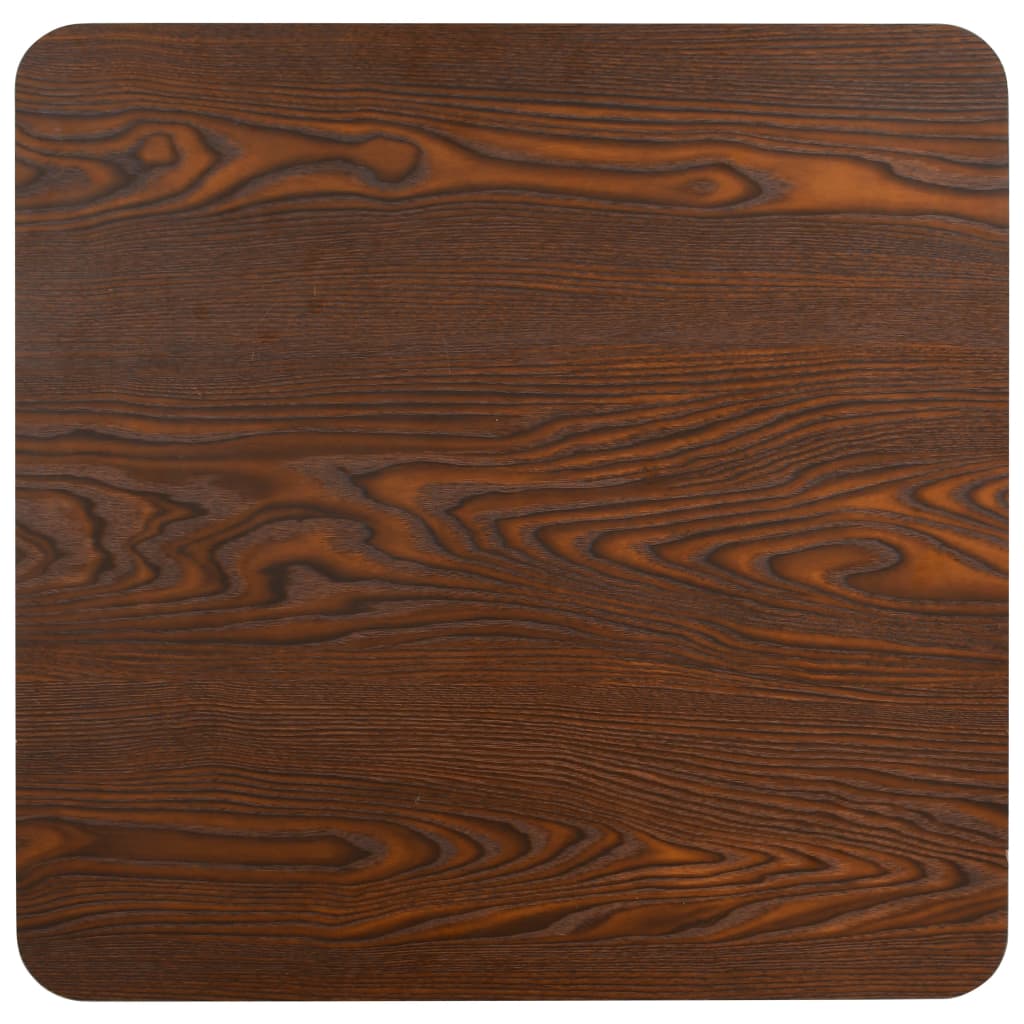 Mesa Bistró Mdf Marrón Oscuro 80x80 Cm_1