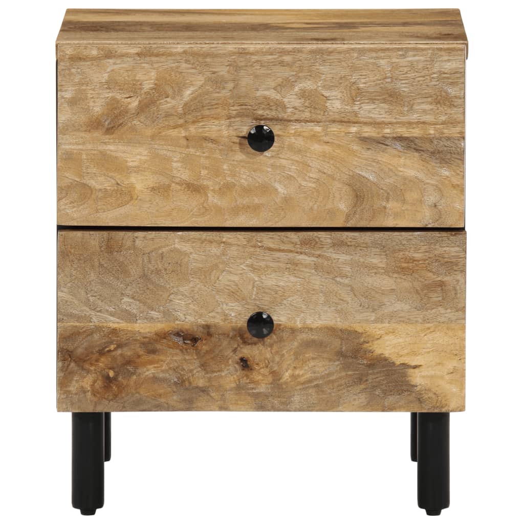 Mesita De Noche De Madera Maciza De Mango 40x33x46 Cm_1