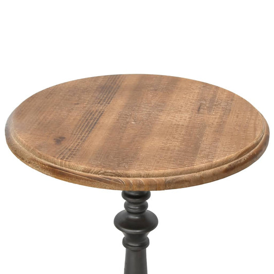 Mesa Auxiliar De Madera De Abeto Maciza Marrón 40x64 Cm_0