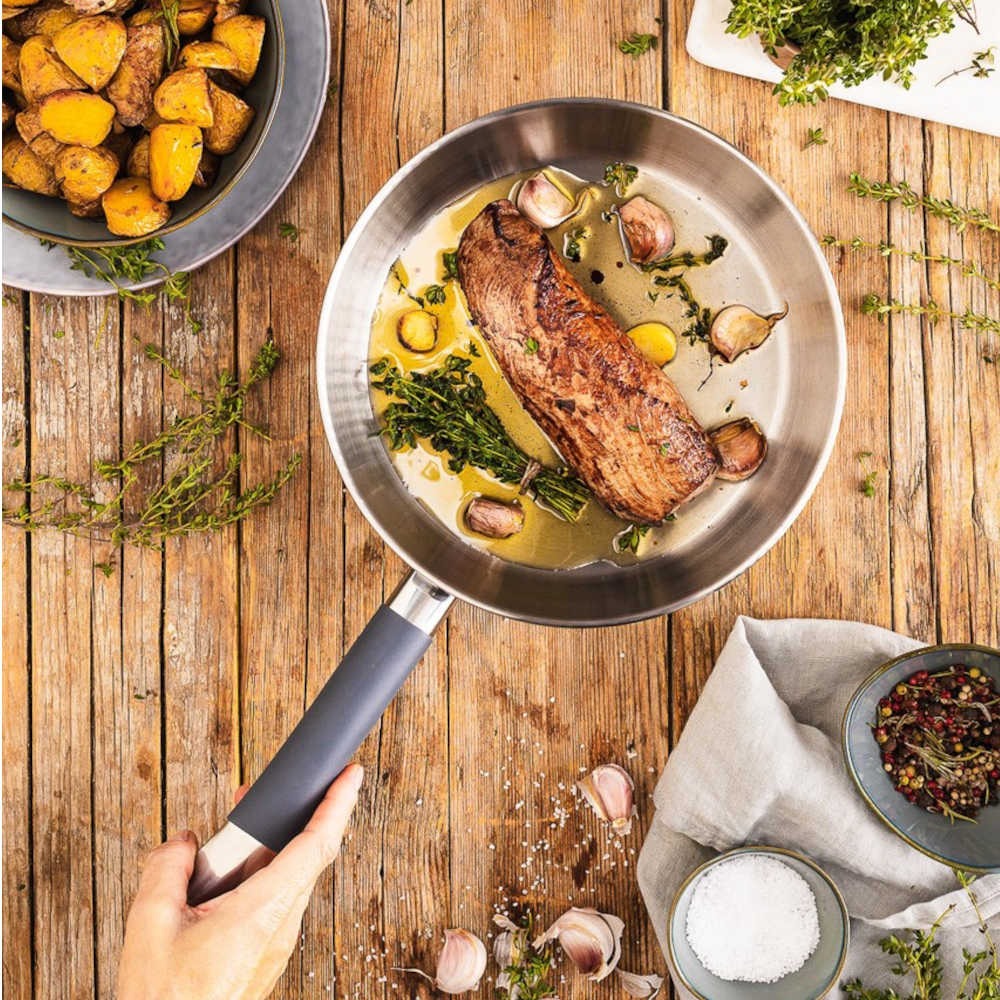 Sartén de acero inoxidable Master Inox Bra 28 cm