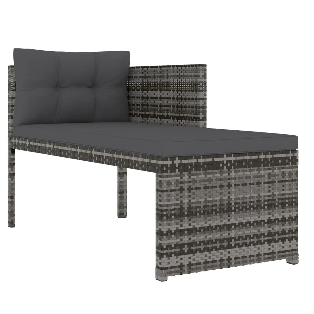 Vidaxl Juego De Comedor De Jardín 4 Piezas Con Cojines Ratán Pe Gris_4