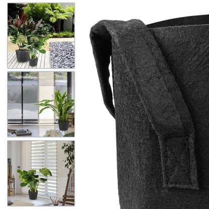 Bolsa Para Cultivo Y Crecimiento De Plantas Maceta De Tela Geotextil De 60 Litros 50x32cm 5-pack_1