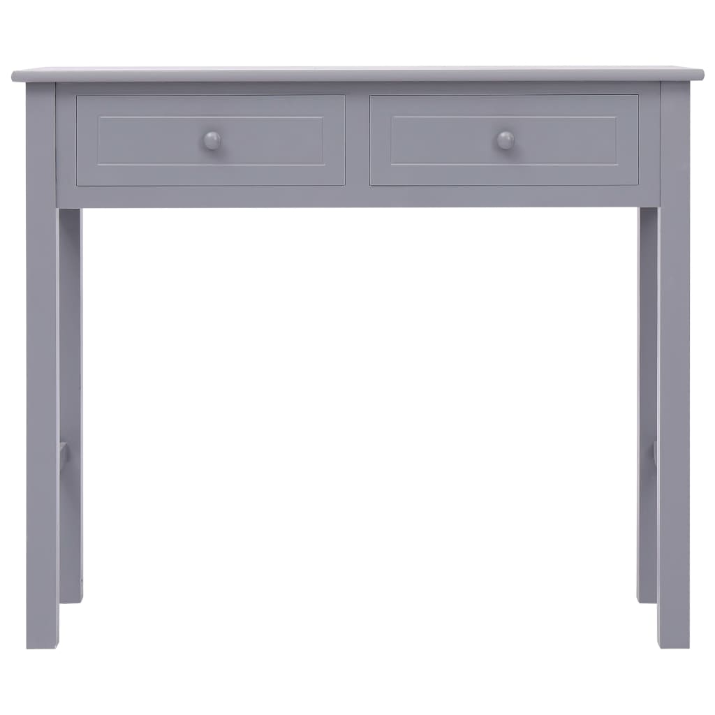Mesa Consola De Madera Gris 90x30x77 Cm_2
