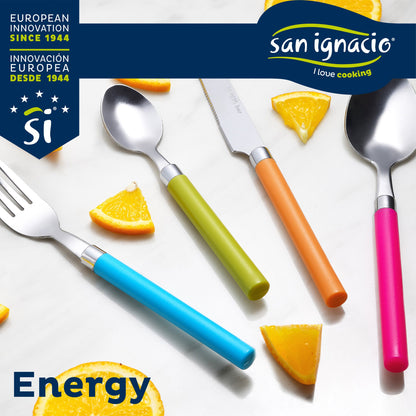 Pack De 3 Sartenes San Ignacio Ø16cm Ø20cm Ø24cm + Set De 24pc Cubertería En Acero Inoxidable Con Mangos De Multicolor_3