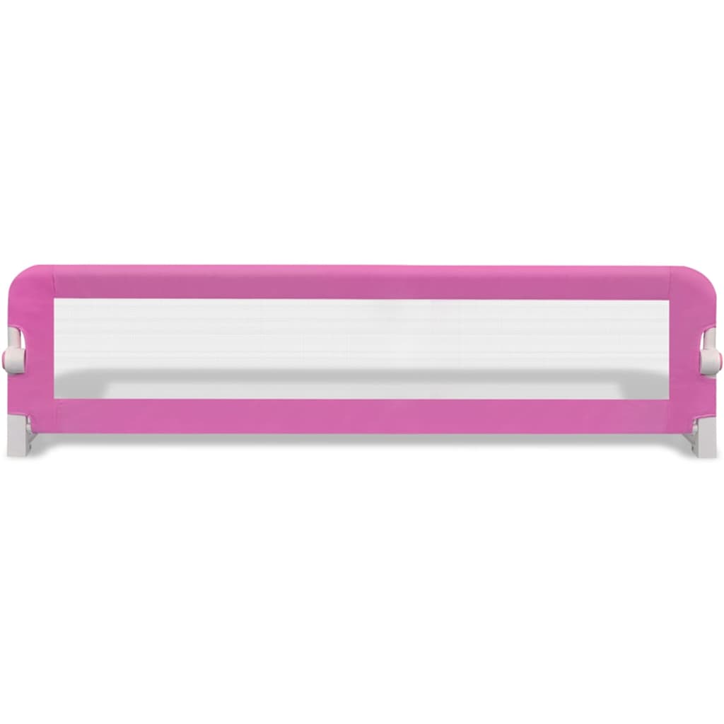 Barandilla De Seguridad Cama De Niño 2 Uds Rosa 150x42 Cm_3