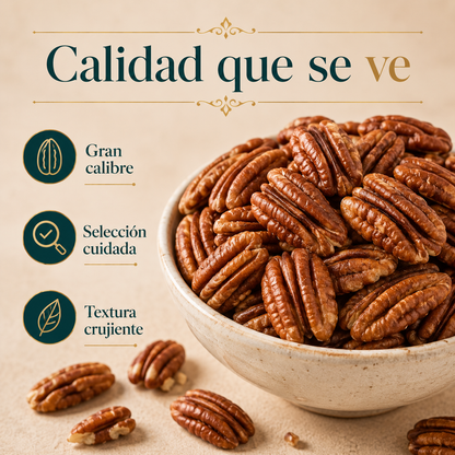 Mitades De Nuez Pecana Mantecosa - Envasadas Al Vacío - 700g | Fruto Seco Ecológico Premium, Snack Vegano Natural_4