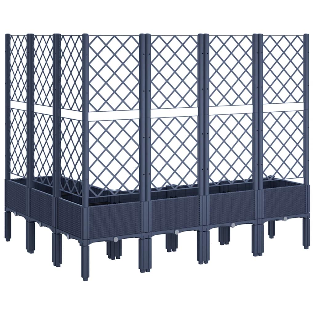 Jardinera Con Enrejado Pp Azul Gris 160x120x142 Cm_4