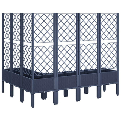 Jardinera Con Enrejado Pp Azul Gris 160x120x142 Cm_4