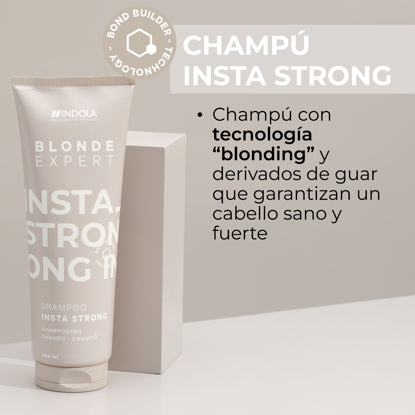 Indola Champú Instastrong Para Rubios Profesional 250ml_1