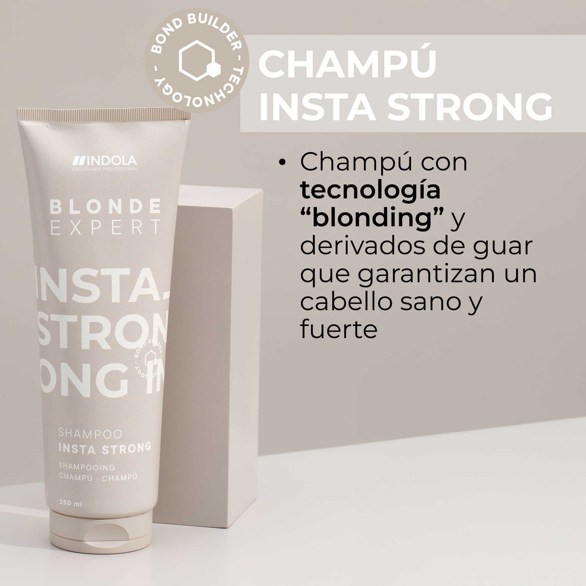 Indola Champú Instastrong Para Rubios Profesional 250ml_1