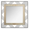 Wellhome Espejo Cuadrado Metal Y Madera 45,5x2x45,5cm