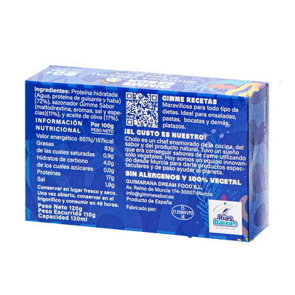 PACK AHORRO Atún Vegano en Aceite de Oliva 120g X 6uds. | Sin Gluten, Sin Aditivos, Sin Alérgenos | Gimme Sabor