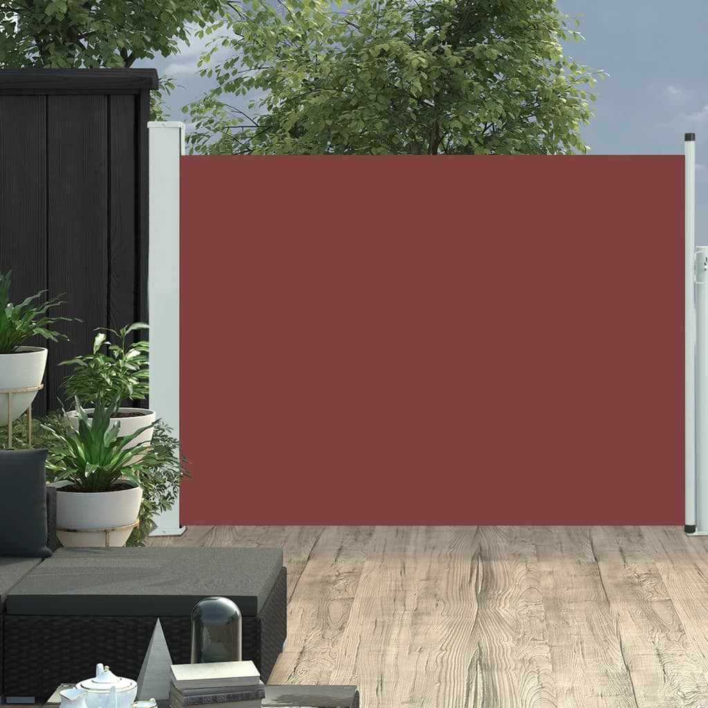Vidaxl Toldo Lateral Retráctil De Jardín Marrón 117x500 Cm_1