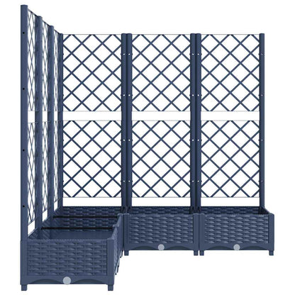 Jardinera Con Enrejado Pp Azul Gris 120x120x121,5 Cm_3